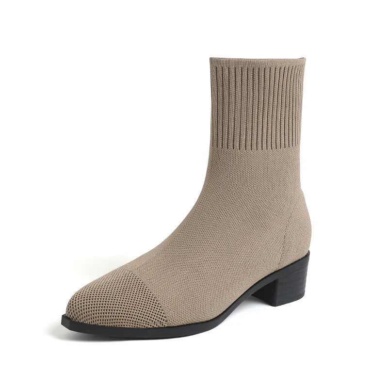 Bota Malha Tricô Confortável - Samira