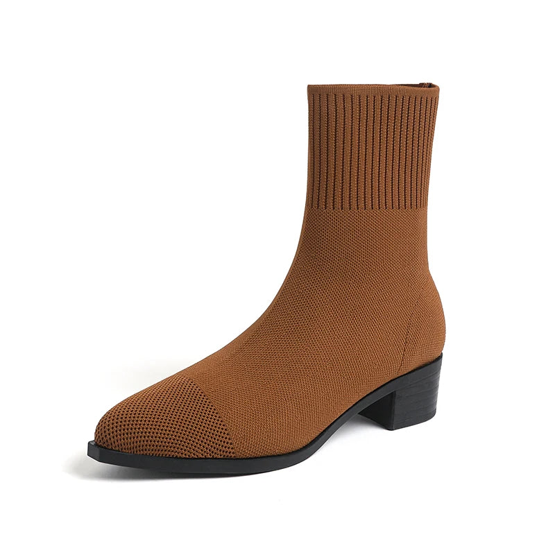Bota Malha Tricô Confortável - Samira