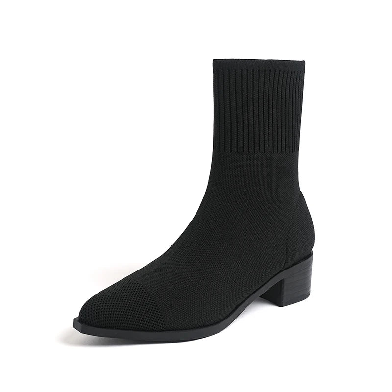 Bota Malha Tricô Confortável - Samira