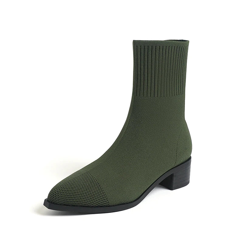 Bota Malha Tricô Confortável - Samira