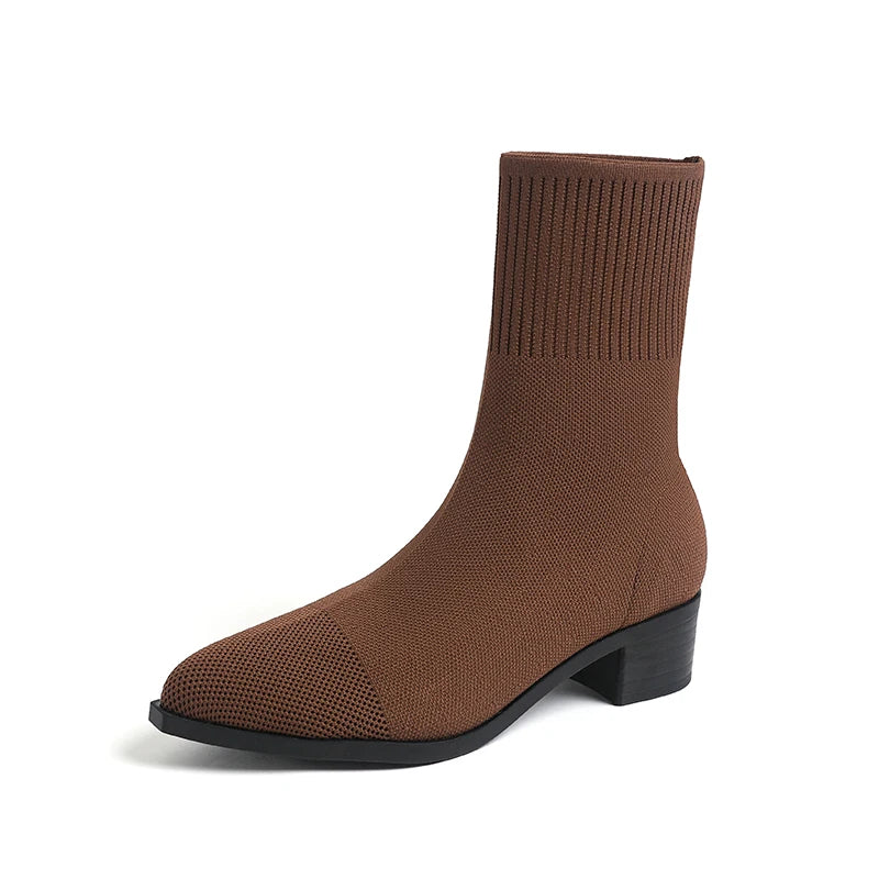Bota Malha Tricô Confortável - Samira