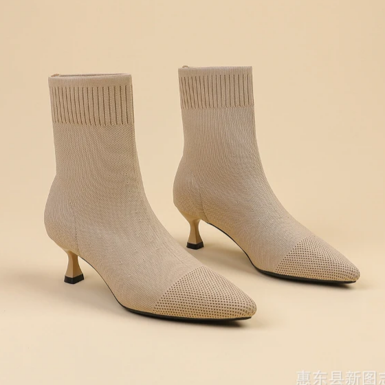 Bota em Malha Tricô Confortável - Sofia