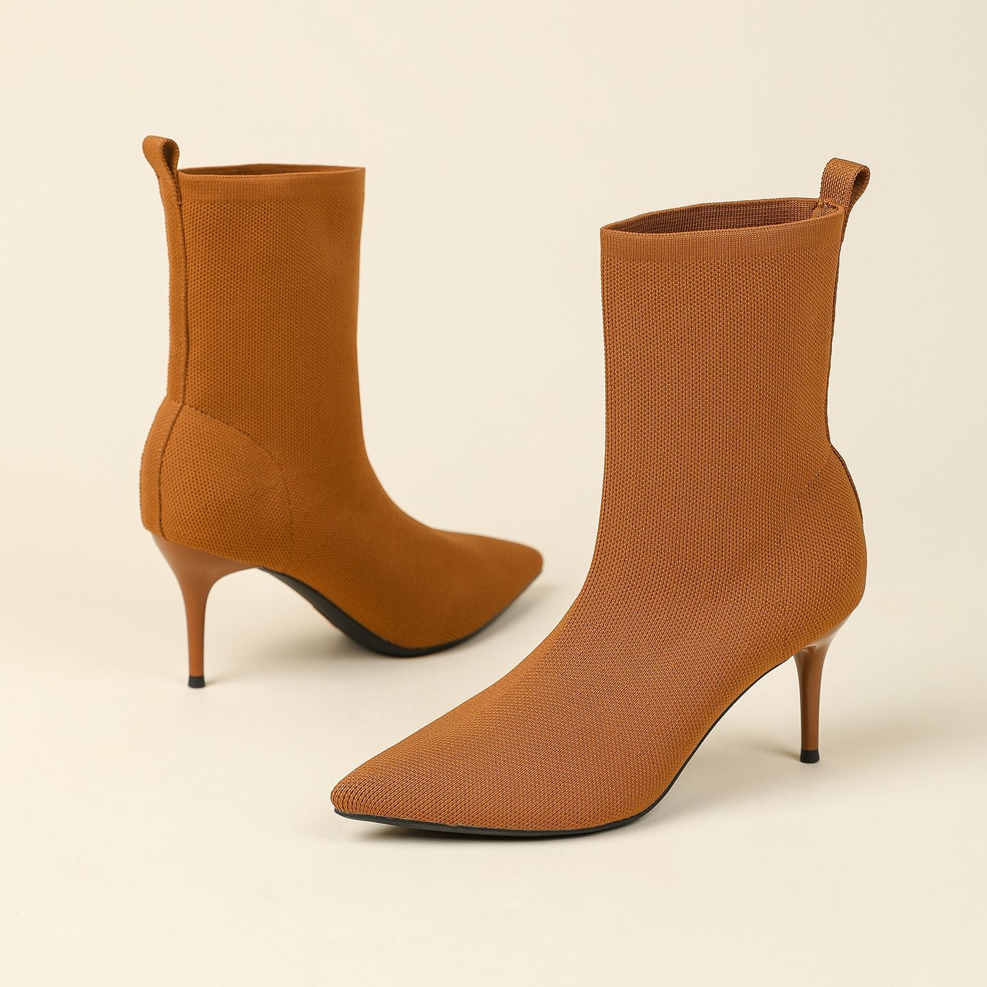 Bota Cano Curto Confortável em Malha Tricô - Anouk