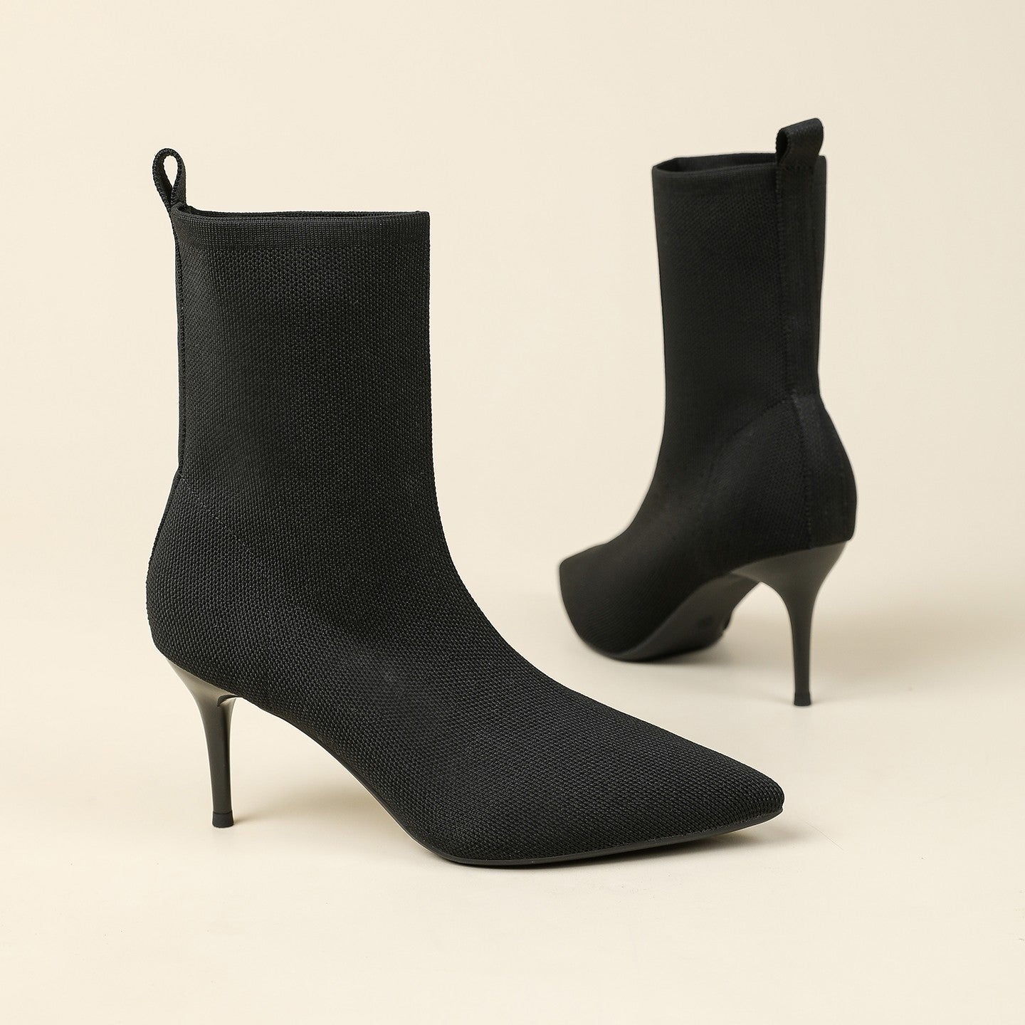 Bota Cano Curto Confortável em Malha Tricô - Anouk