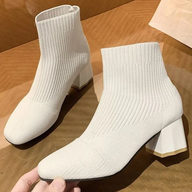 Bota Malha Tricô Confortável - Thalia