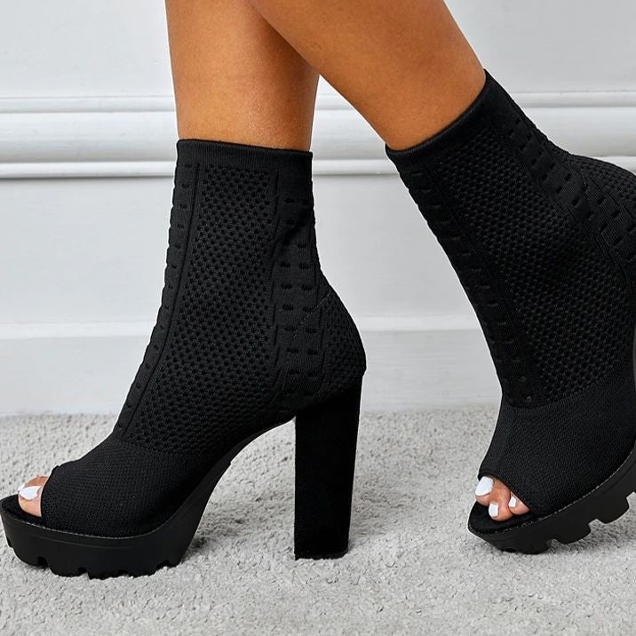 Bota Malha Tricô Confortável - Rebecca