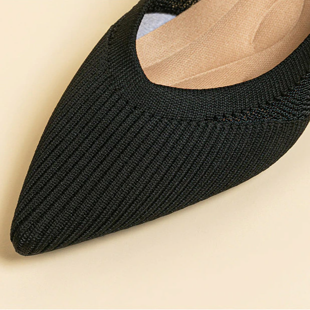 Scarpin Salto Kitten Confortável em Malha Tricô - Sarah