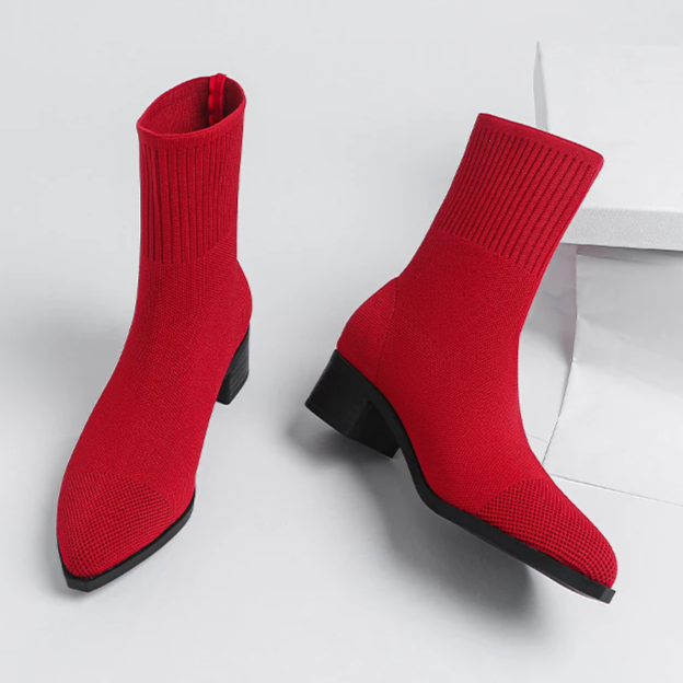 Bota Malha Tricô Confortável - Samira