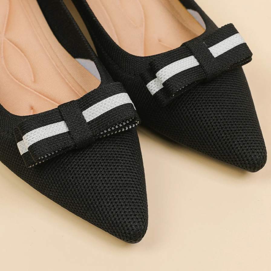 Scarpin Salto Kitten Confortável em Malha Tricô - Romana