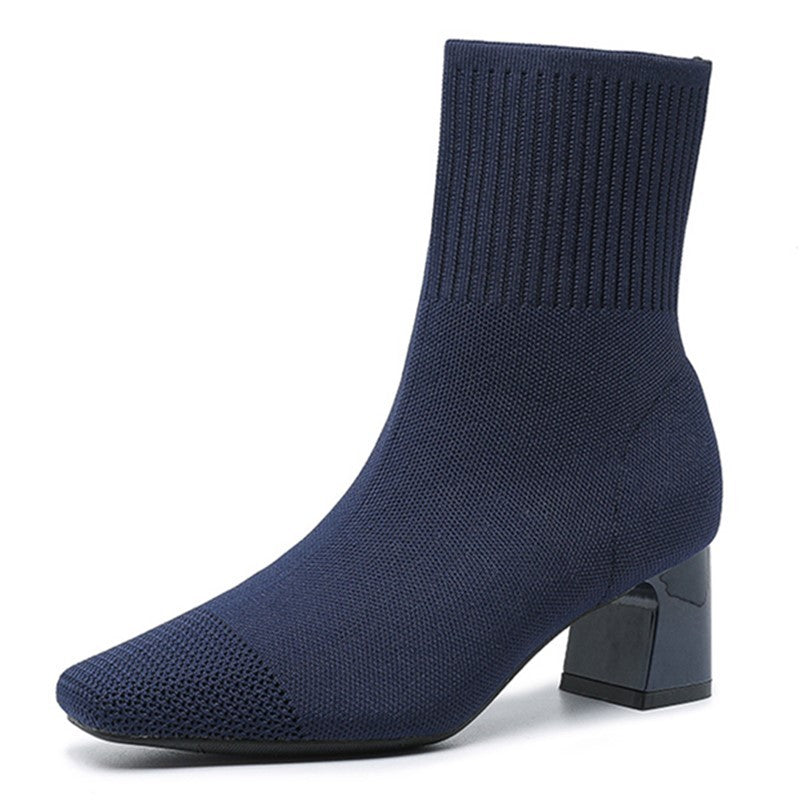 Bota Malha Tricô Confortável - Janice