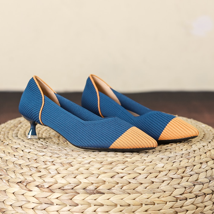 Scarpin Salto Kitten Confortável em Malha Tricô - Grace