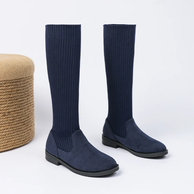 Bota Malha Tricô Confortável - Athena