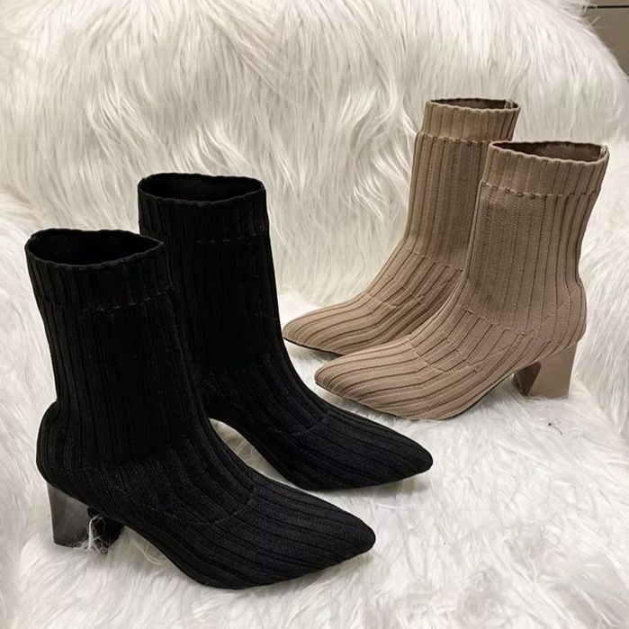 Bota Malha Tricô Confortável - Daisy