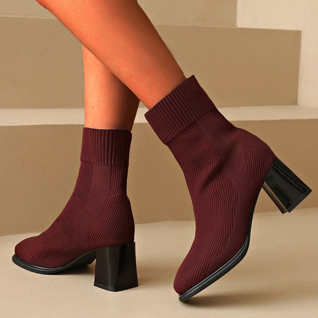 Bota Malha Tricô Confortável - Isadora