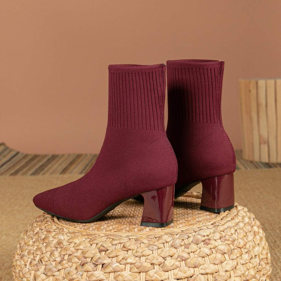 Bota Malha Tricô Confortável - Janice