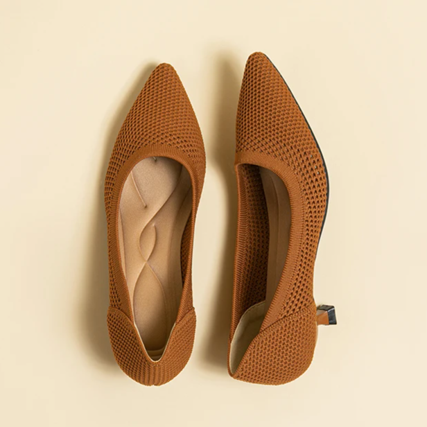 Scarpin Salto Kitten Confortável em Malha Tricô - Leandra