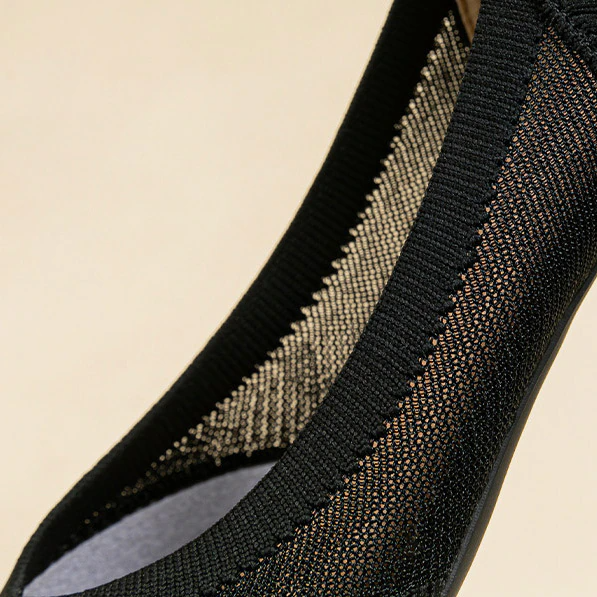 Scarpin Salto Kitten Confortável em Malha Tricô - Sarah