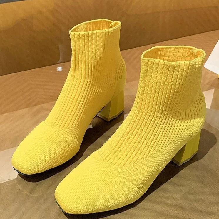 Bota Malha Tricô Confortável - Thalia